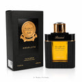 Perfume bottle and packaging with 'Absolute' text on a white background